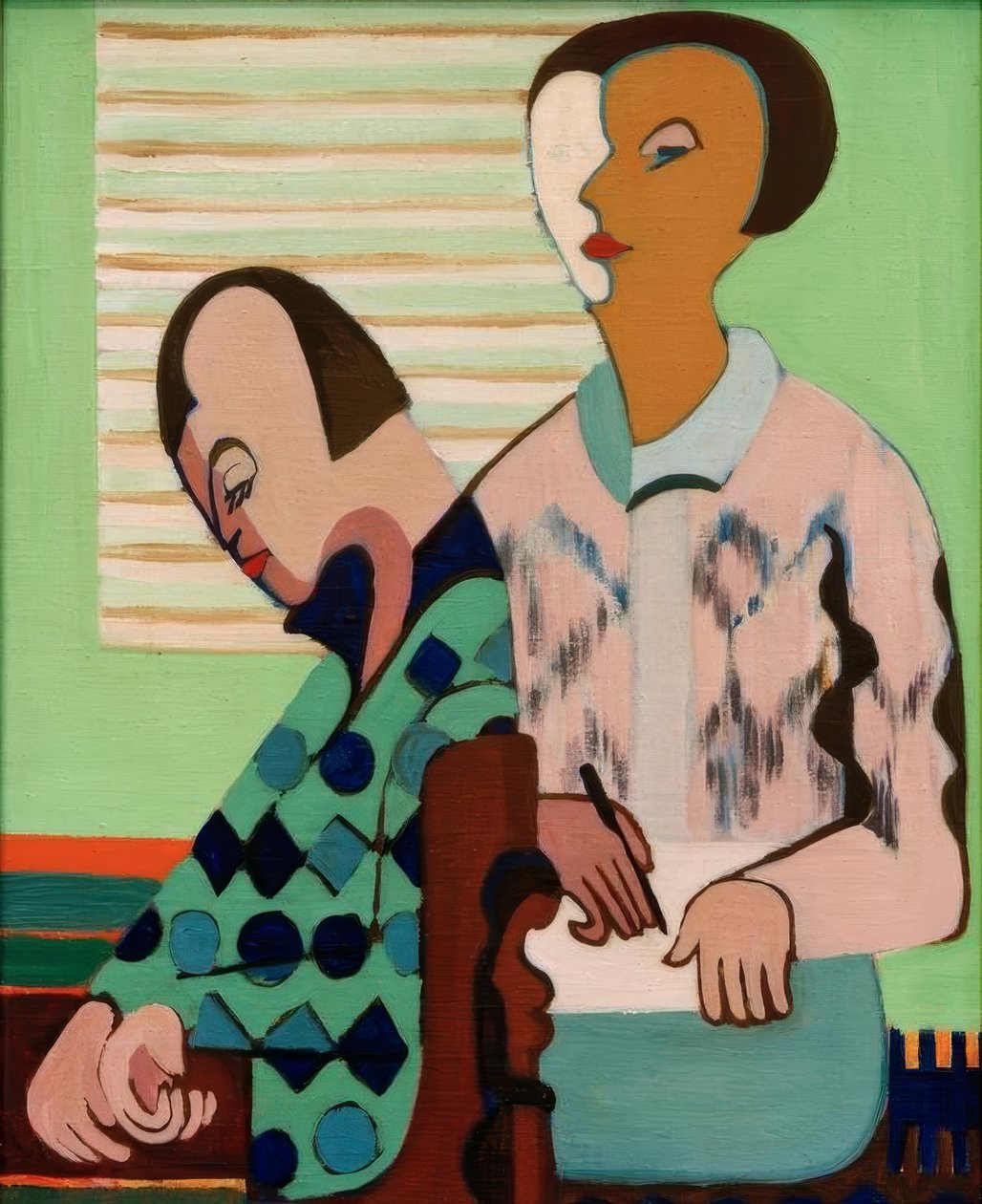 Het paar. Zelfportret met Erna door Ernst Ludwig Kirchner