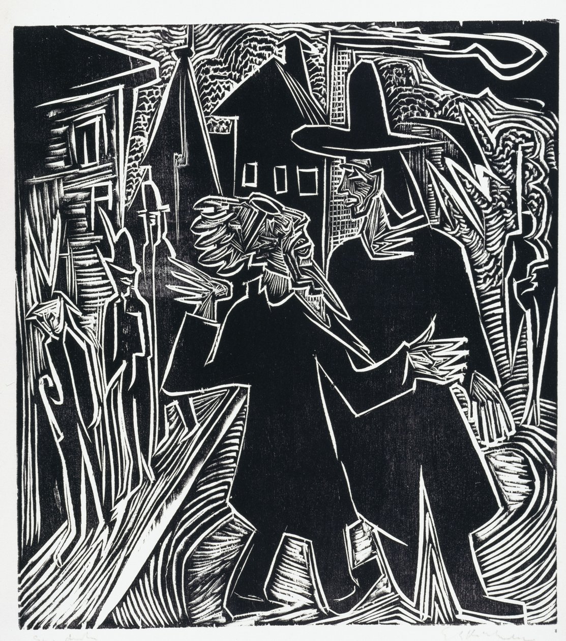 David en Absalom door Ernst Ludwig Kirchner