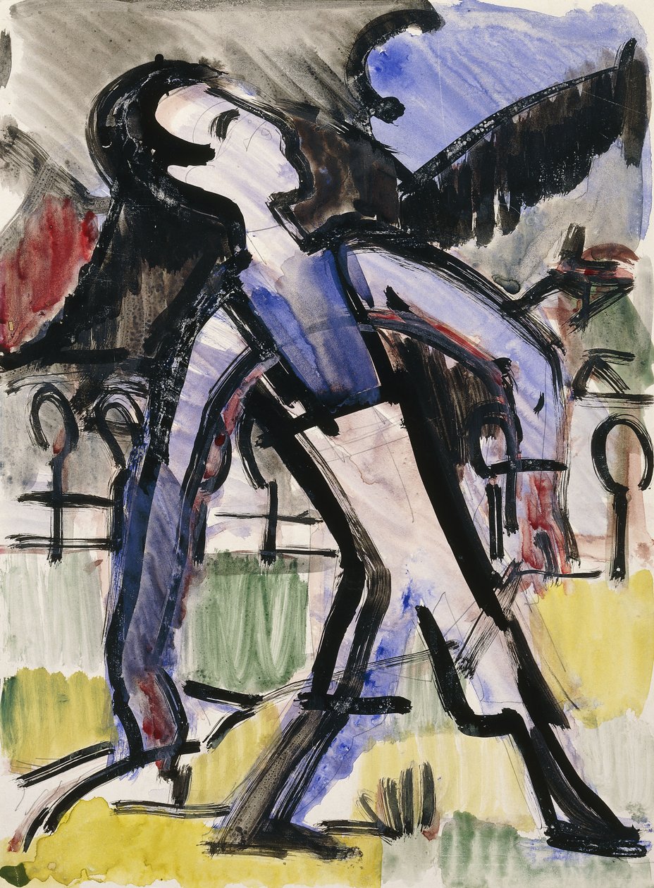 Davos-figuur, 1924 door Ernst Ludwig Kirchner