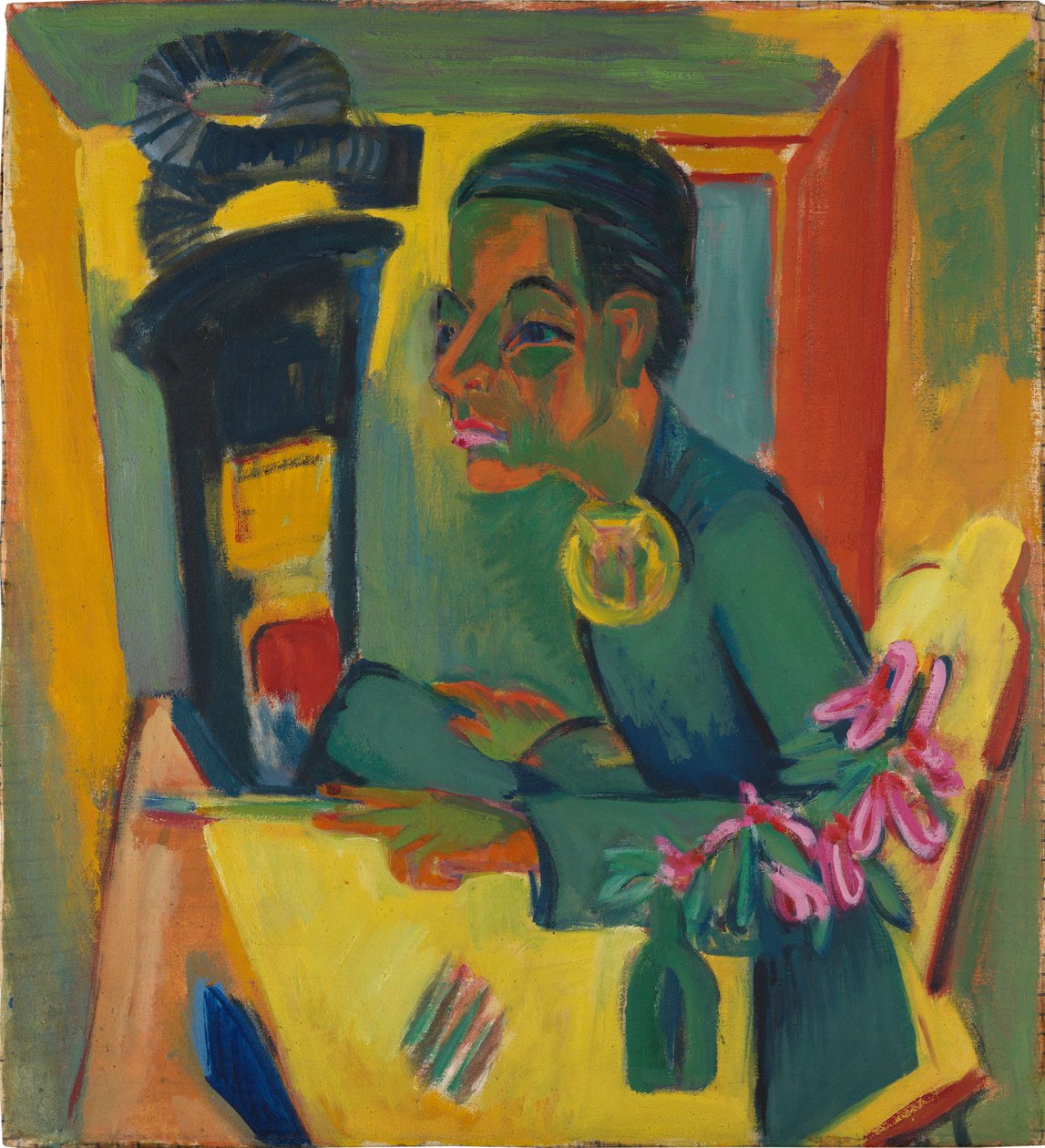 "De schilder" (zelfportret) door Ernst Ludwig Kirchner