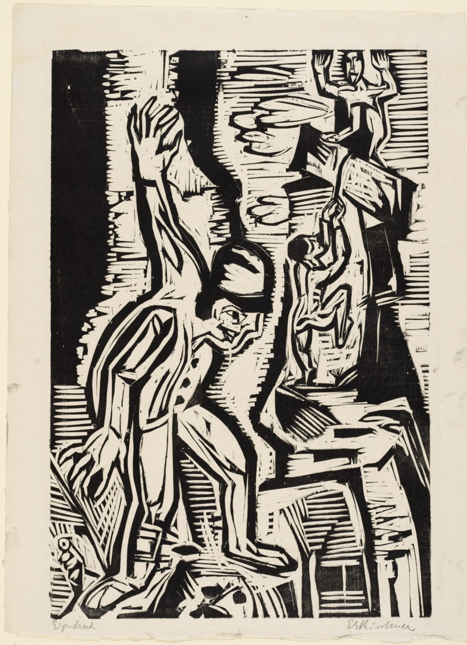 De bergbeklimmers door Ernst Ludwig Kirchner
