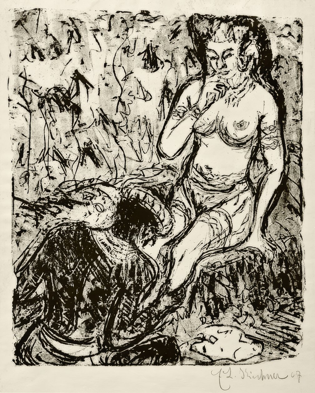 De hulde door Ernst Ludwig Kirchner