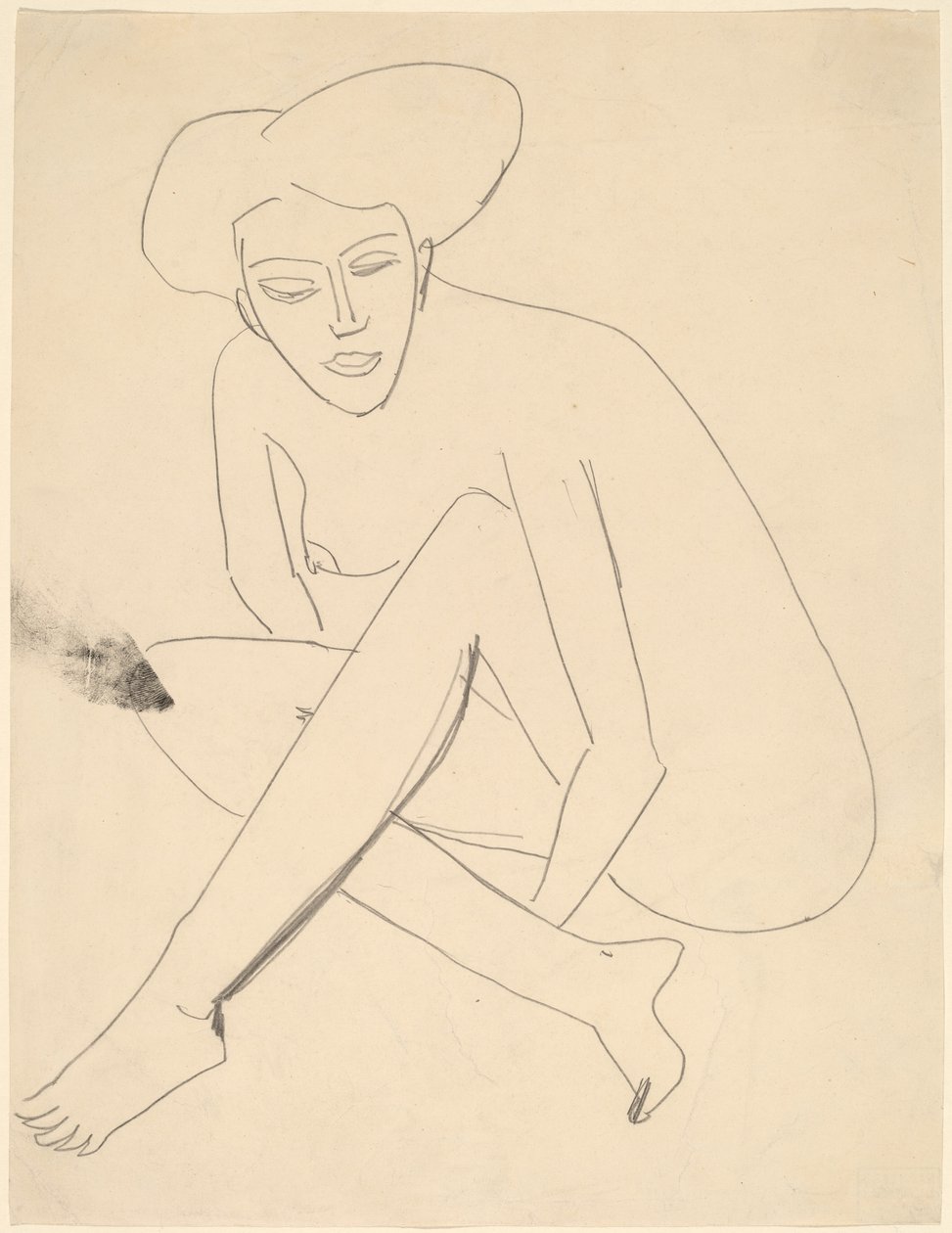 Zittende Dodo door Ernst Ludwig Kirchner