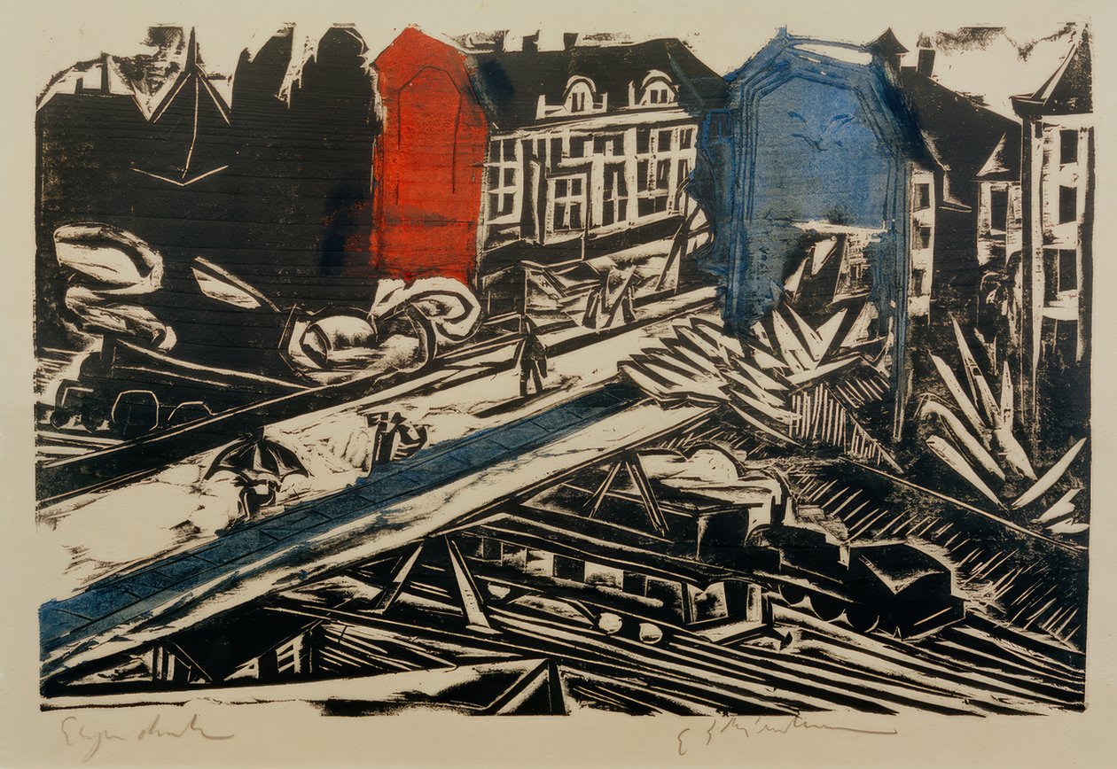 Brug van de Wannseebahn door Ernst Ludwig Kirchner