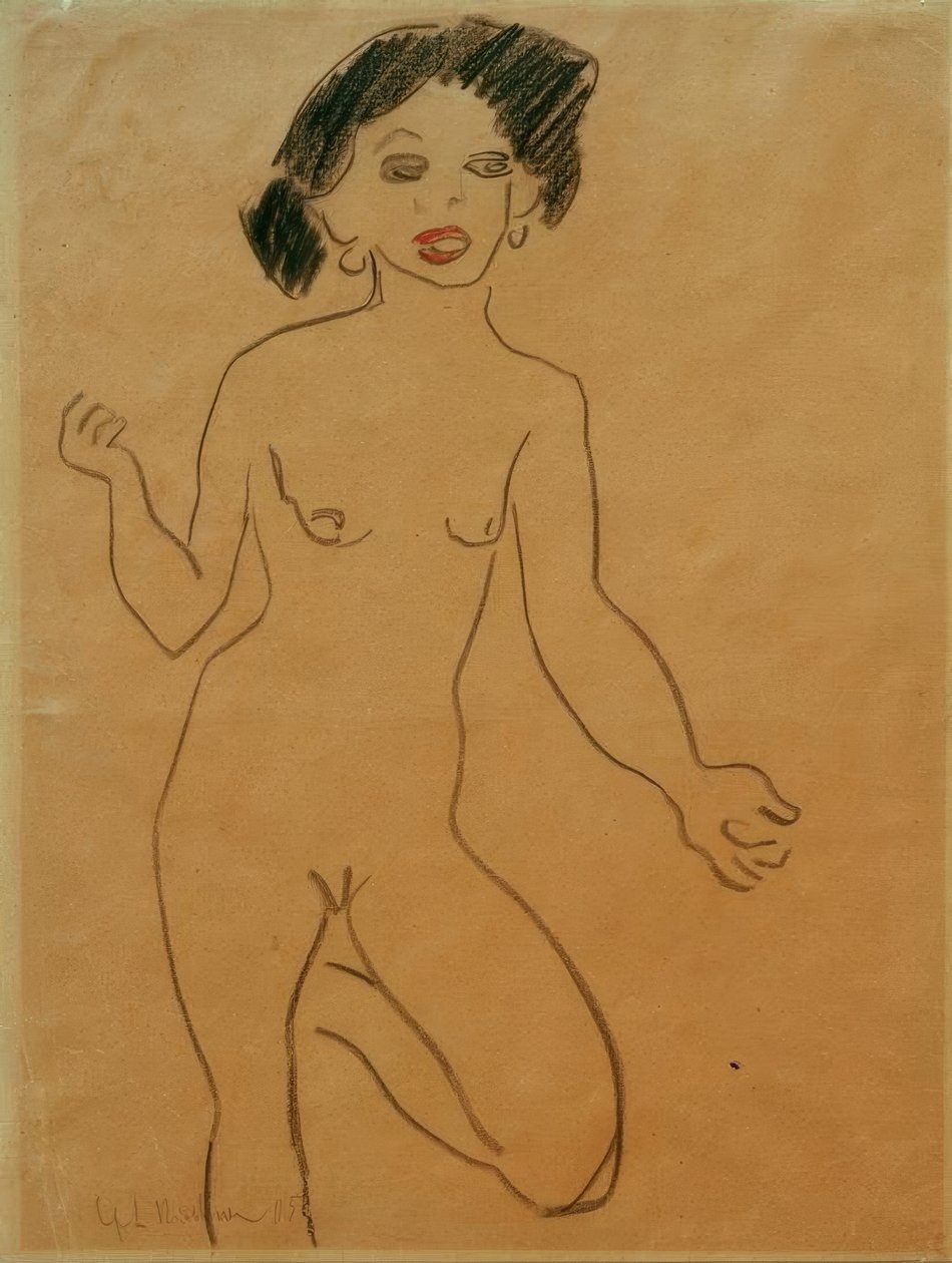 Vertellende Milli door Ernst Ludwig Kirchner