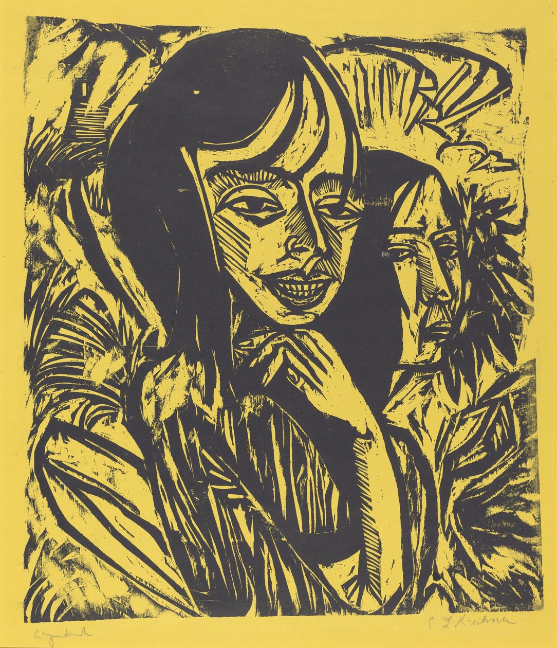 Fehmarn Meisjes door Ernst Ludwig Kirchner