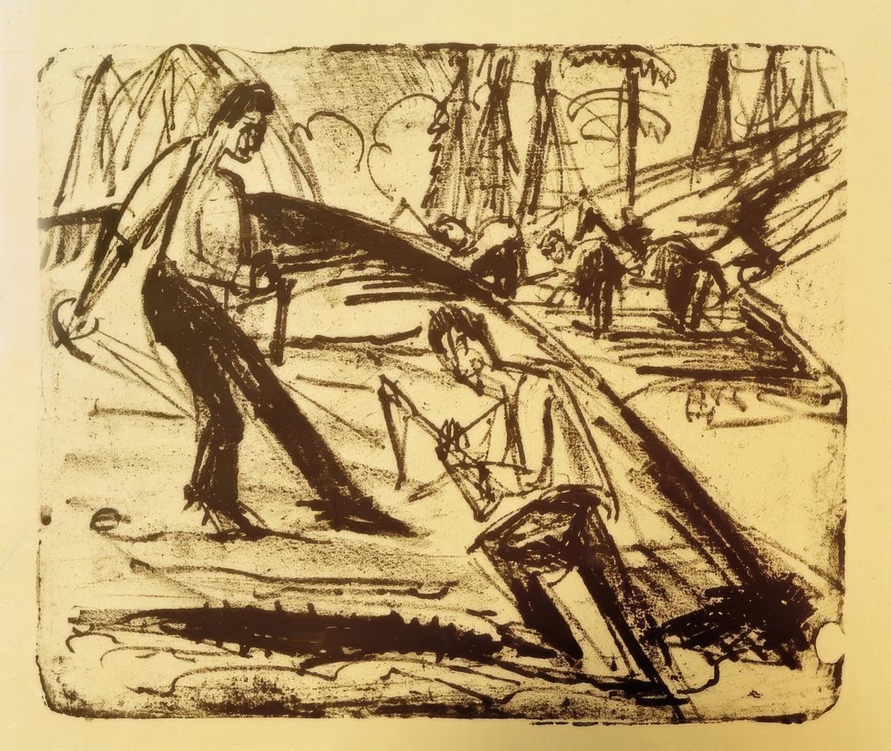 Voorjaarswerk door Ernst Ludwig Kirchner