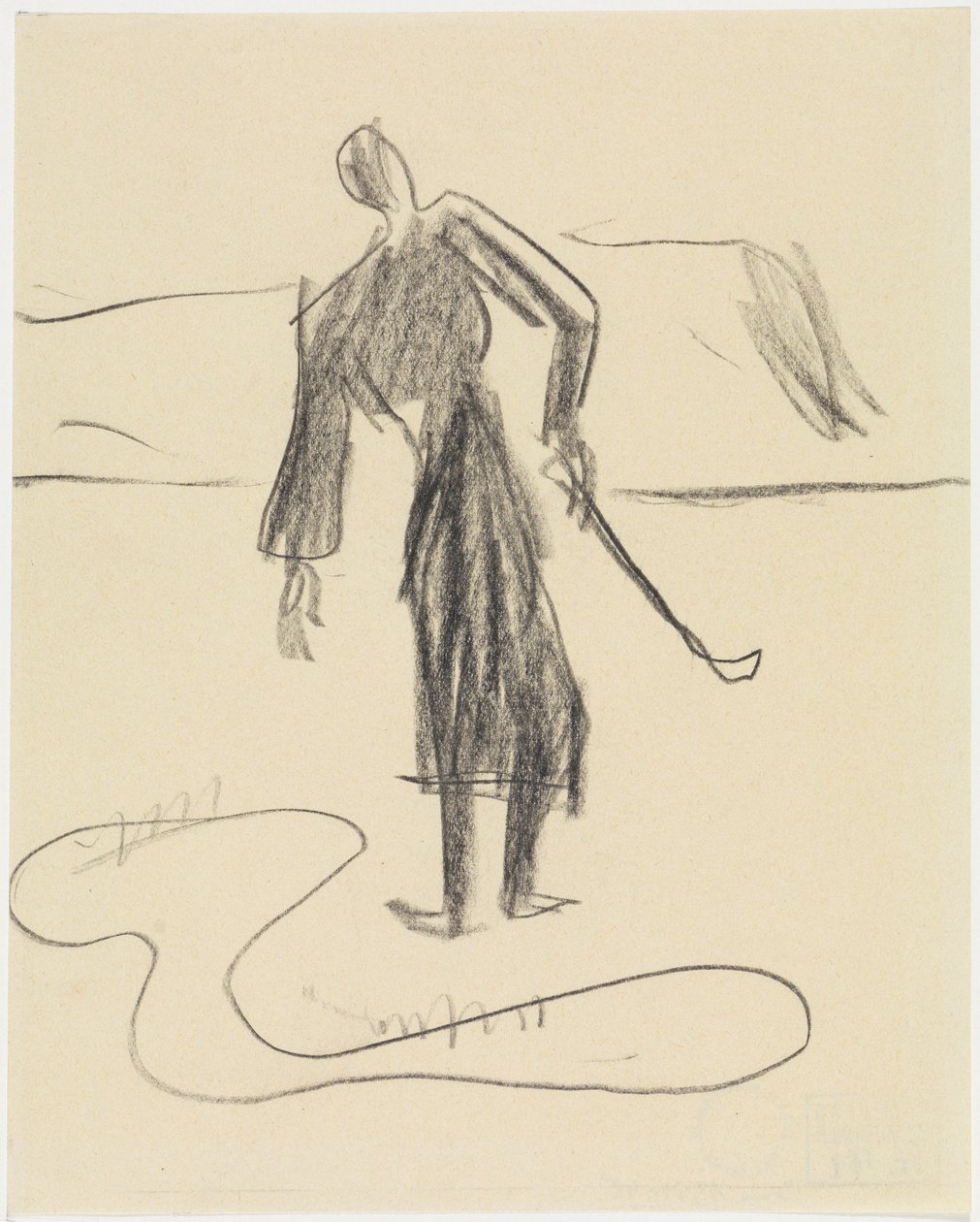 Golfspeler door Ernst Ludwig Kirchner