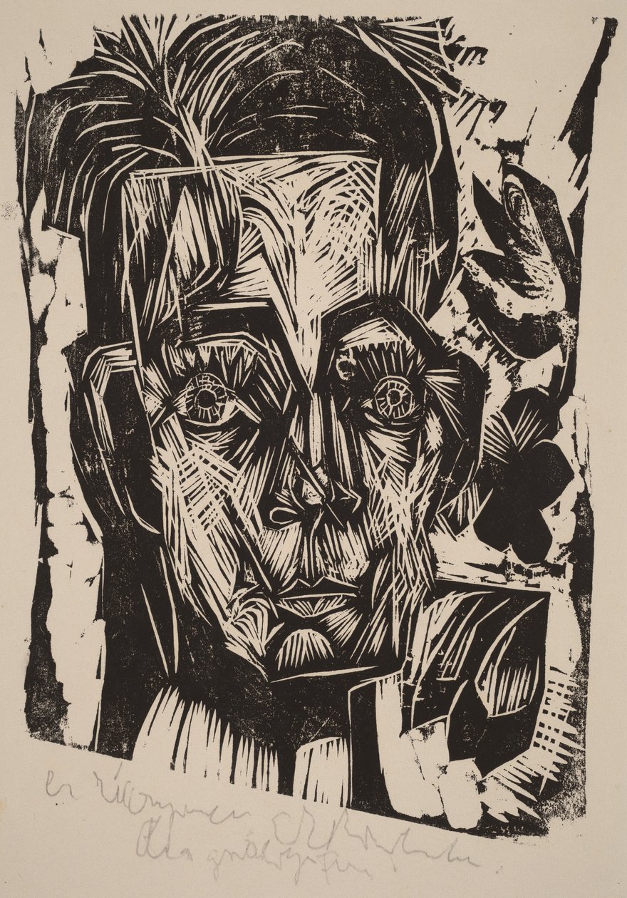 Buste van dr. Robert Binswanger (de student) door Ernst Ludwig Kirchner
