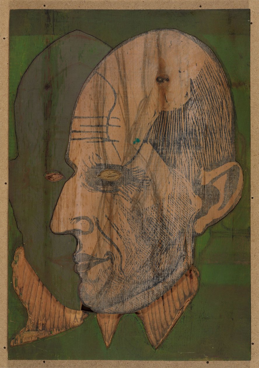 Hoofd Dr. Bauer, Kleurenafdeling I door Ernst Ludwig Kirchner
