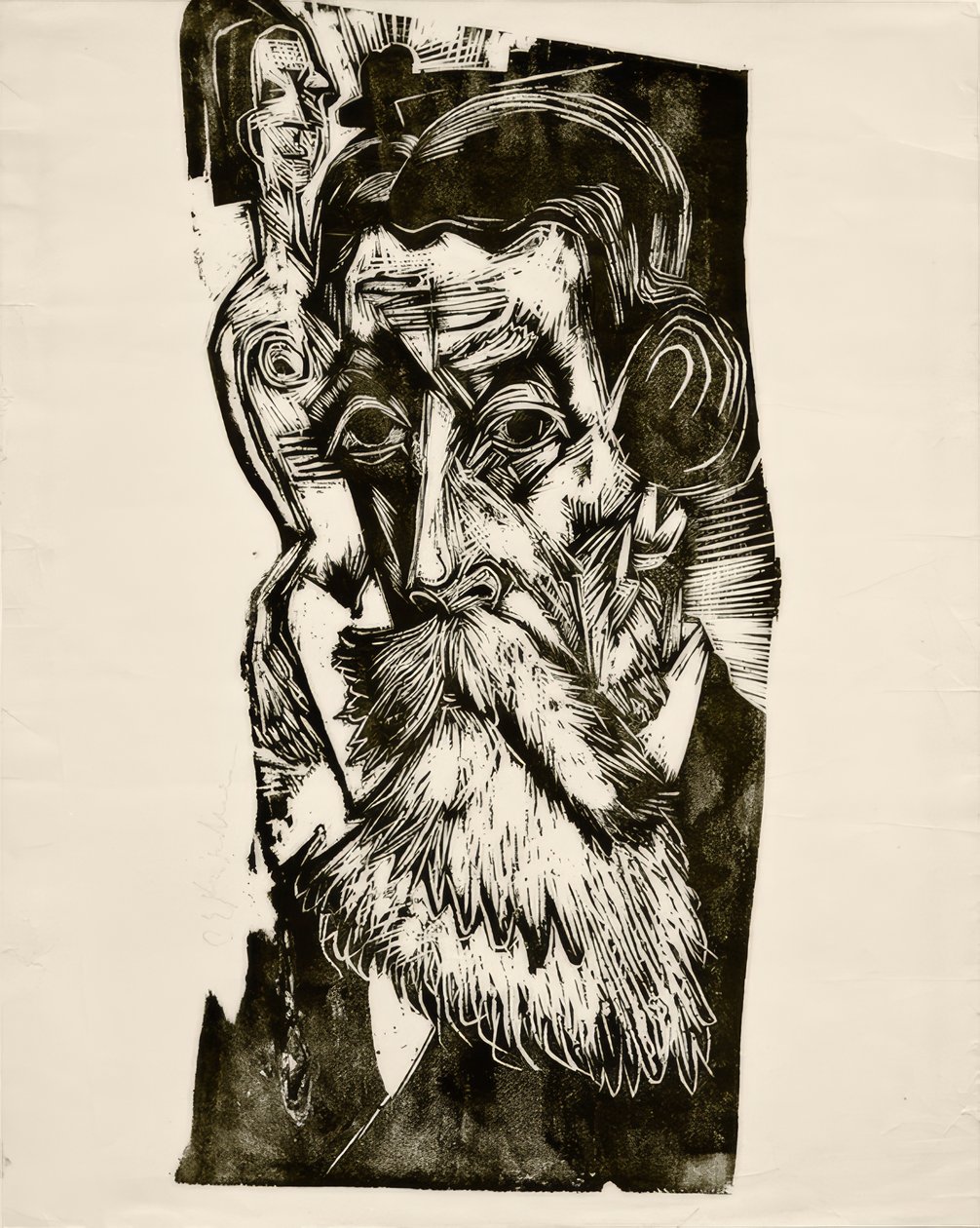 Hoofd Ludwig Schames door Ernst Ludwig Kirchner