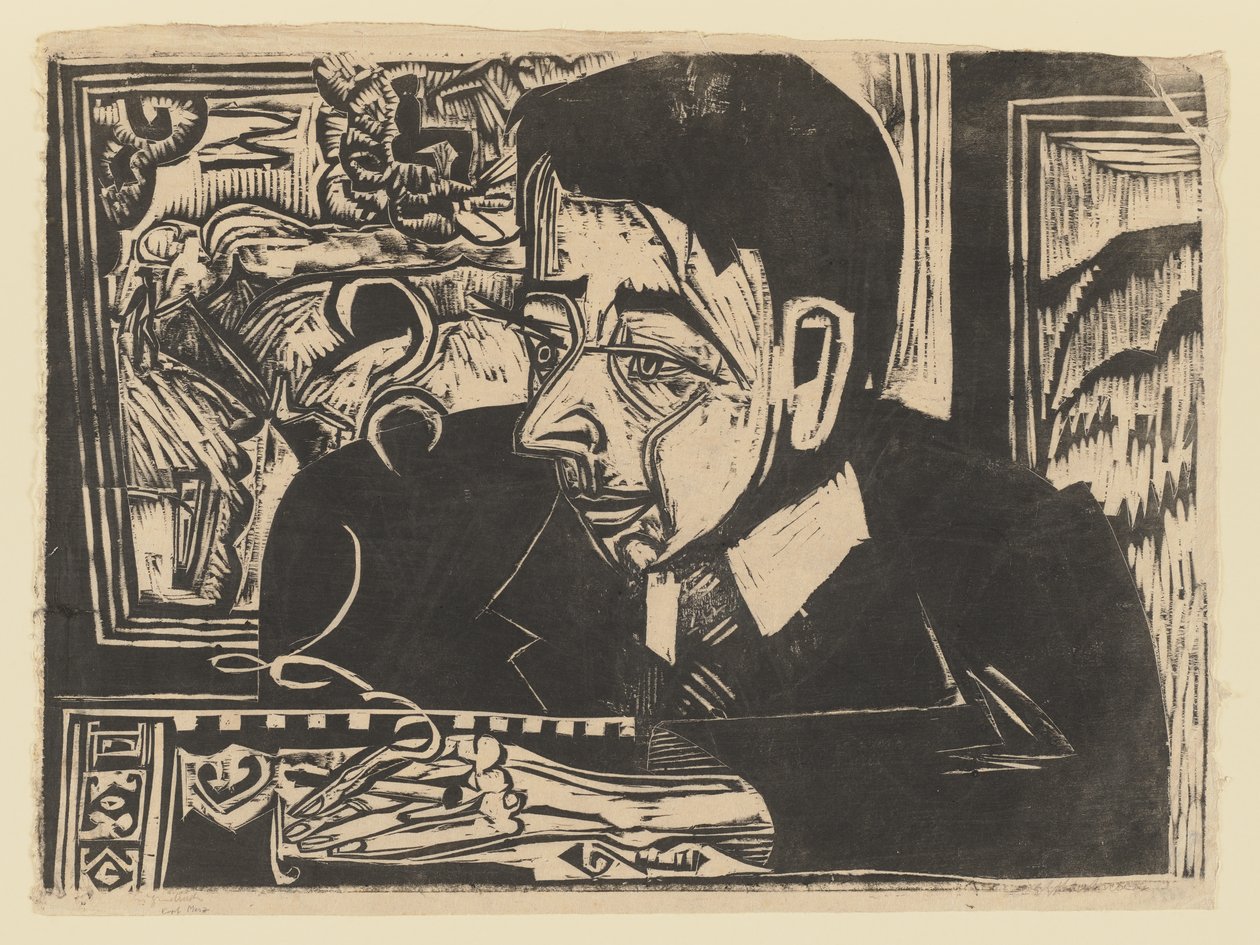 Kop Merz door Ernst Ludwig Kirchner