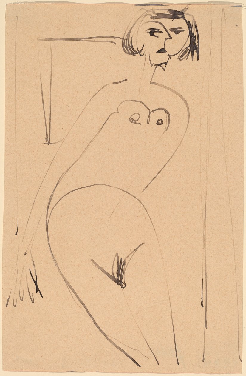 Naakt door Ernst Ludwig Kirchner