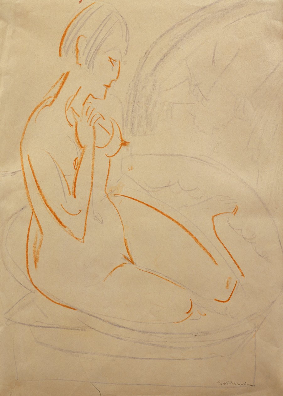 Naakt door Ernst Ludwig Kirchner