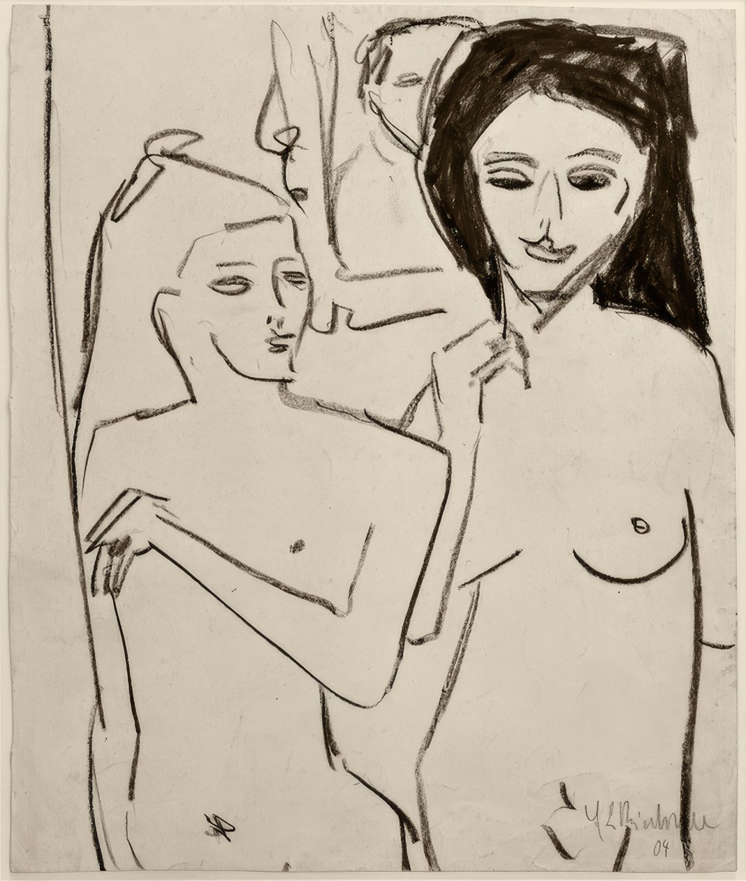 Zonder titel (Twee naakte meisjes) door Ernst Ludwig Kirchner