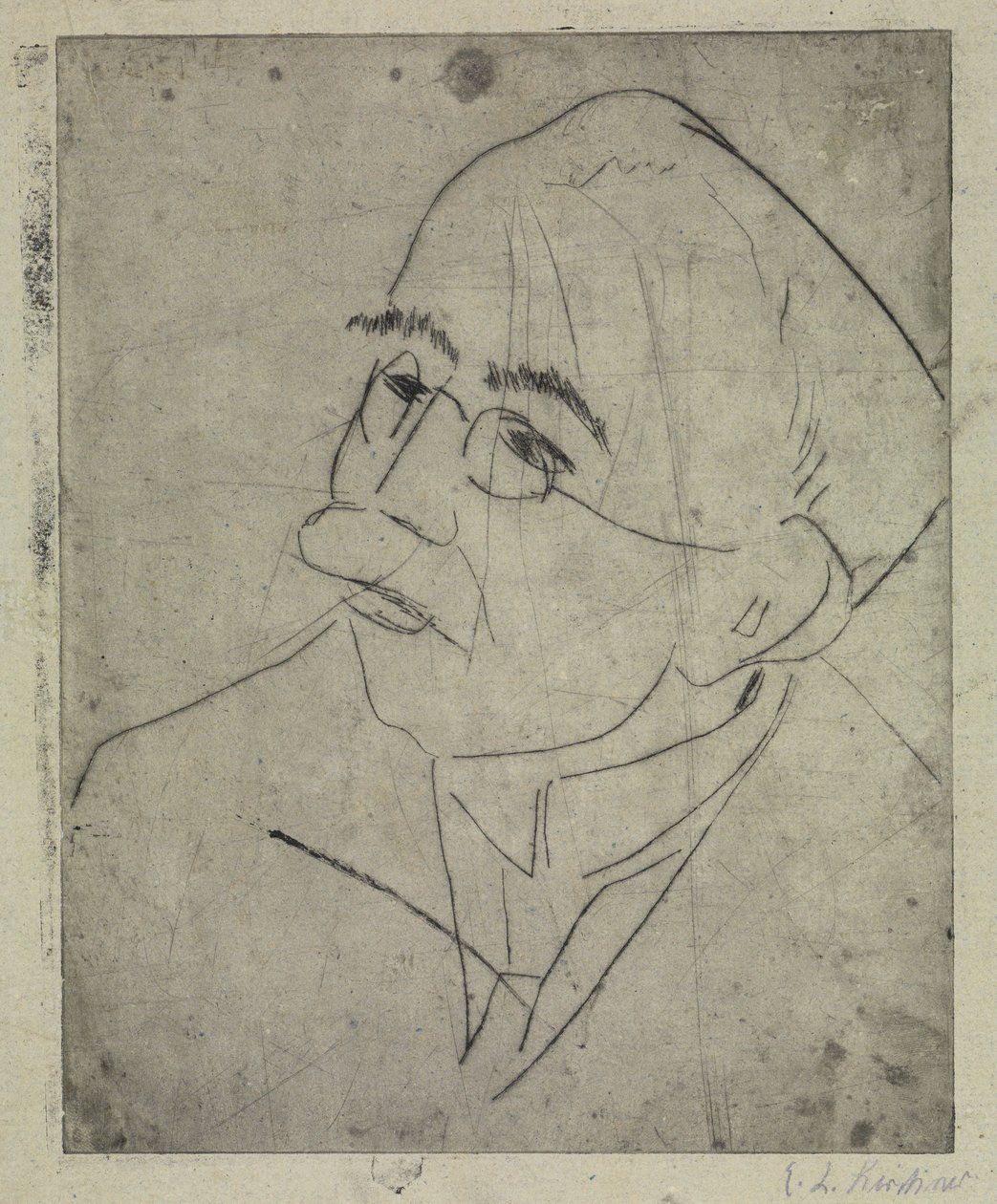 Portret van Gustav Schiefler I door Ernst Ludwig Kirchner