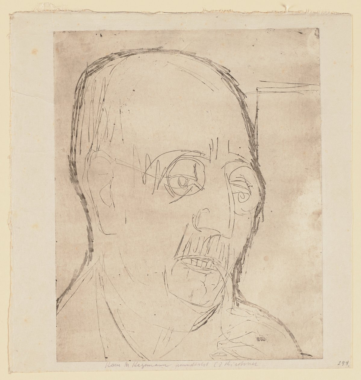 Portret van Carl Hagemann door Ernst Ludwig Kirchner