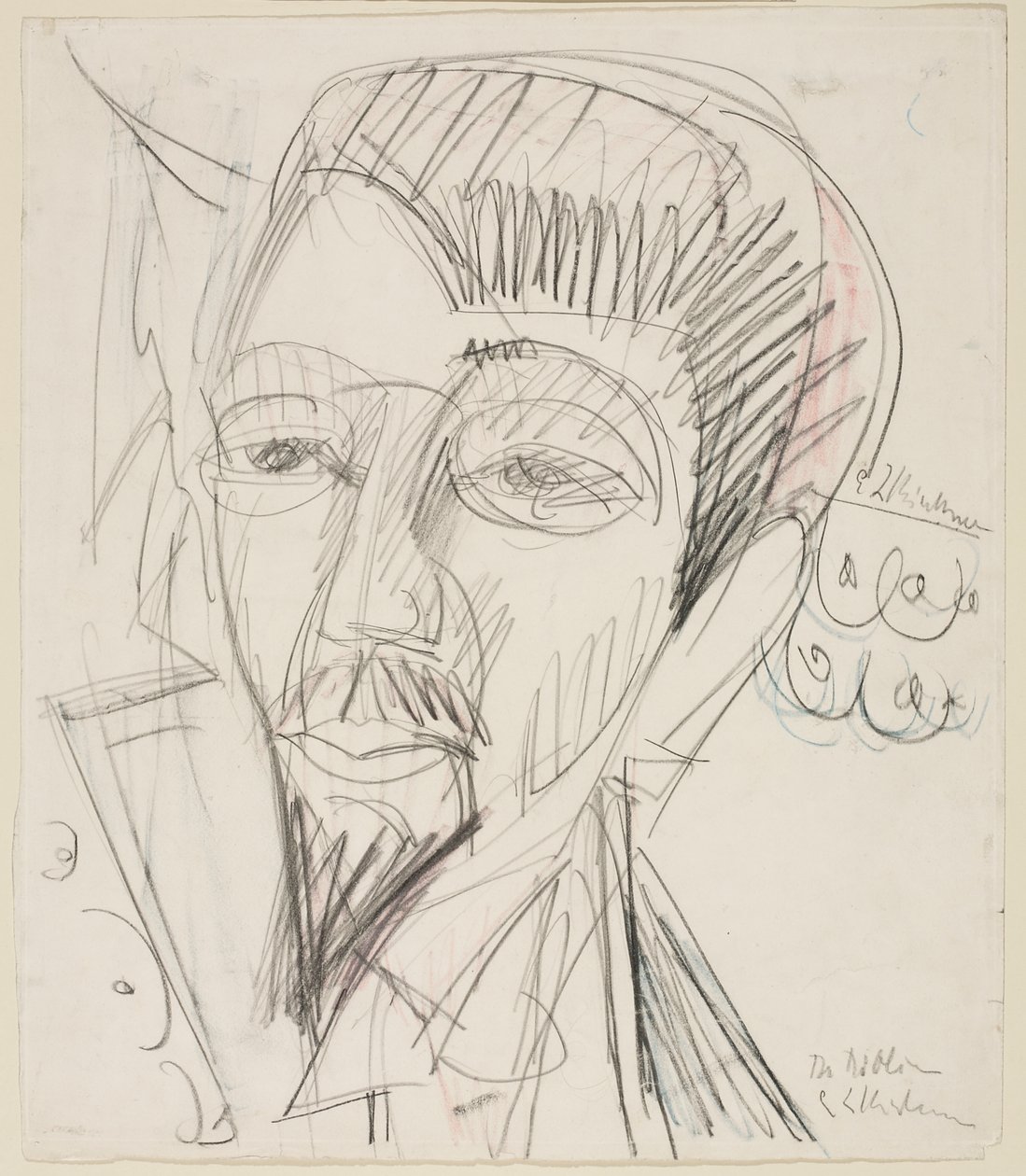 Portret van Alfred Döblin door Ernst Ludwig Kirchner