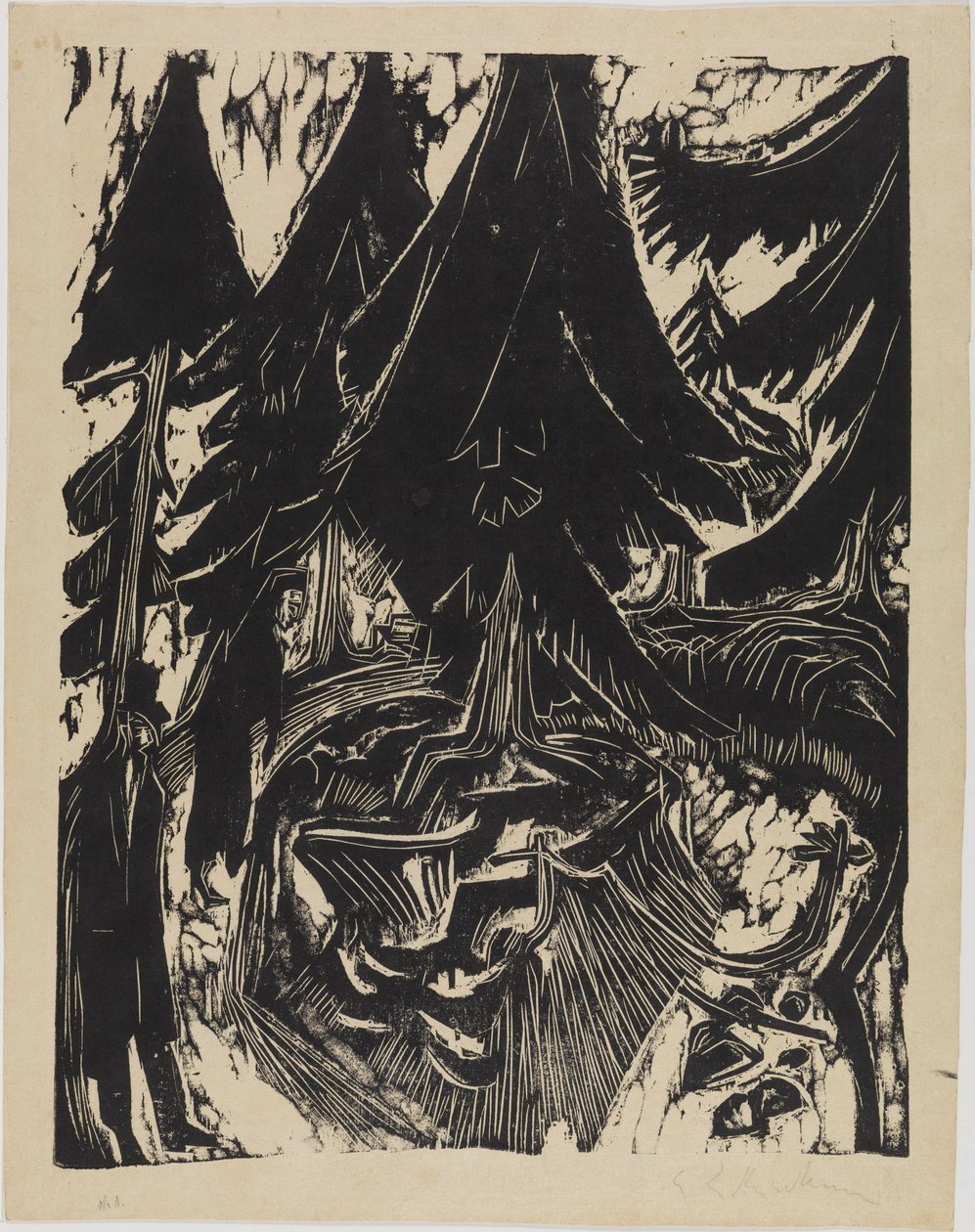 Wandeling door het sanatorium door Ernst Ludwig Kirchner