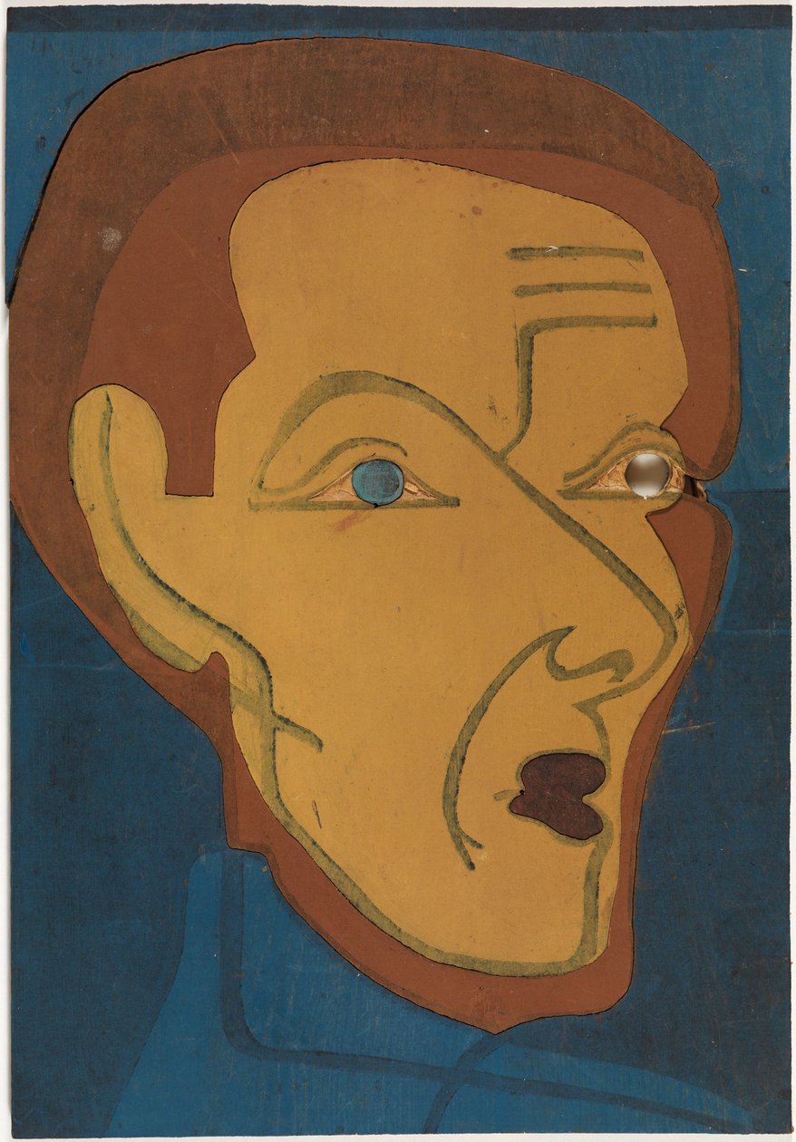 Zelfportret, kleurenhoutsnede I door Ernst Ludwig Kirchner