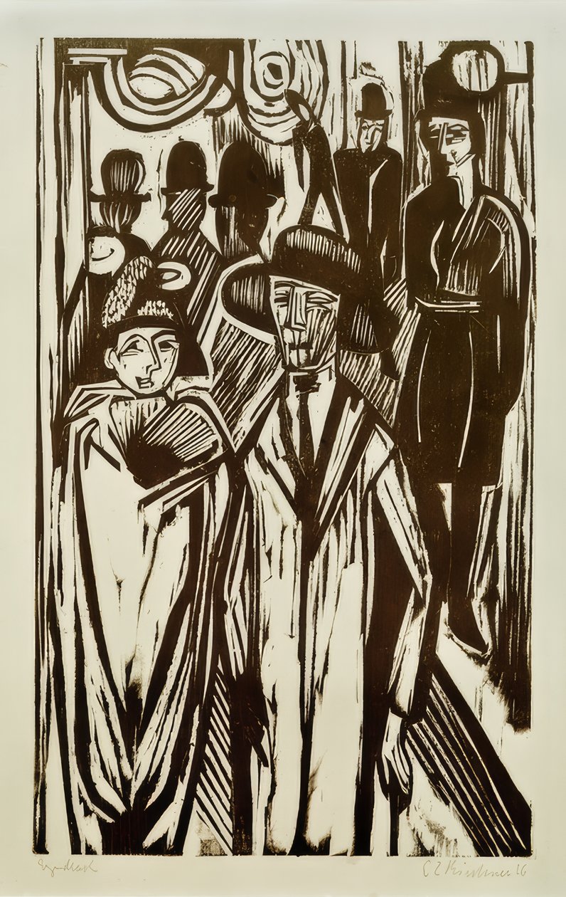 Straat door Ernst Ludwig Kirchner