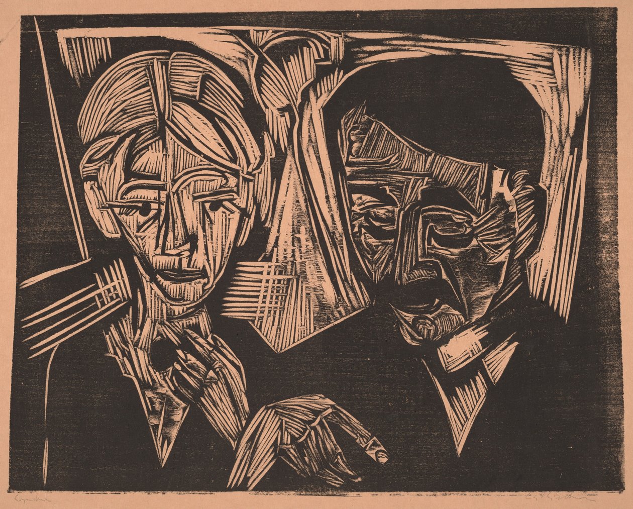 Het echtpaar Müller (Ehepaar Müller) door Ernst Ludwig Kirchner
