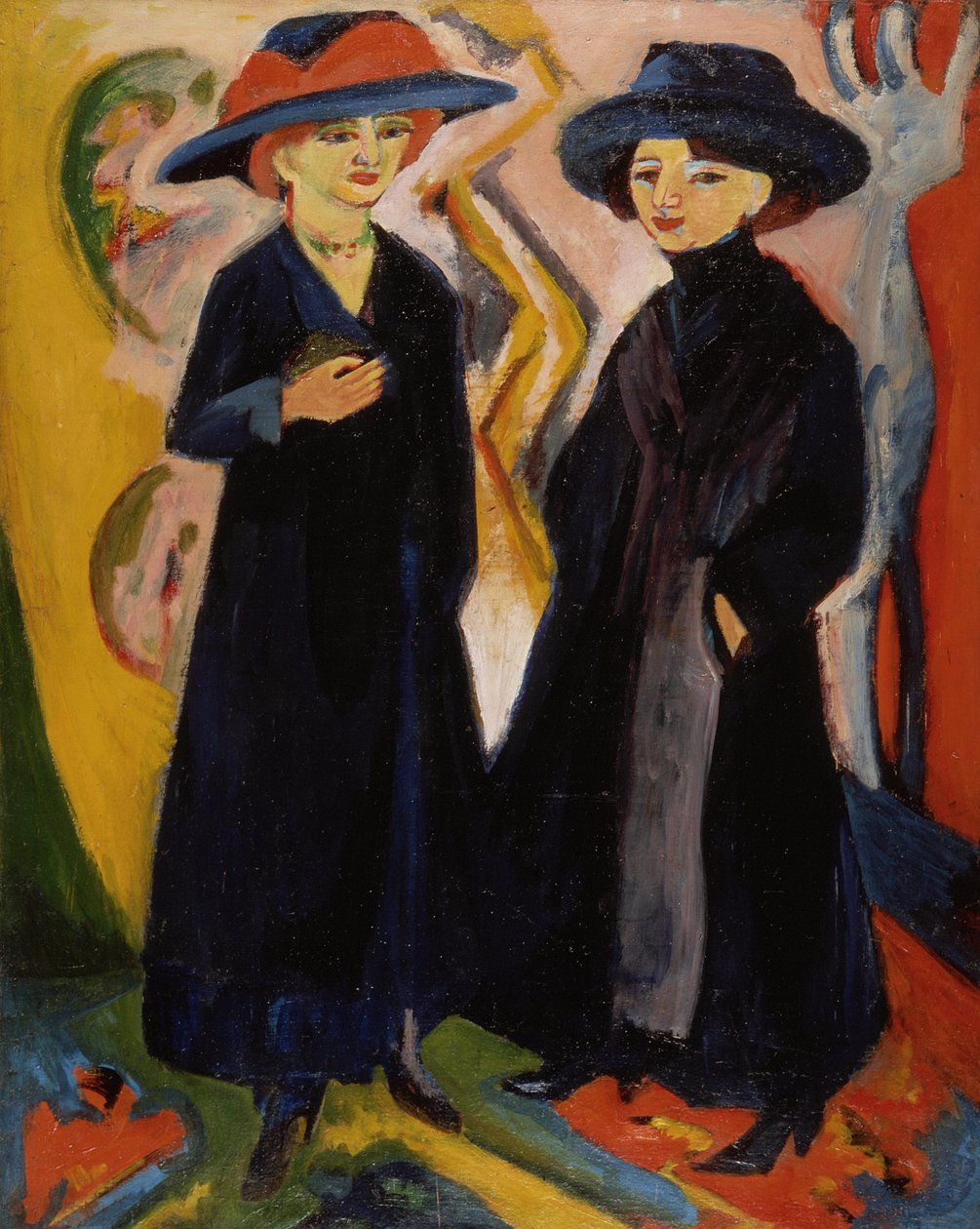 Twee vrouwen door Ernst Ludwig Kirchner