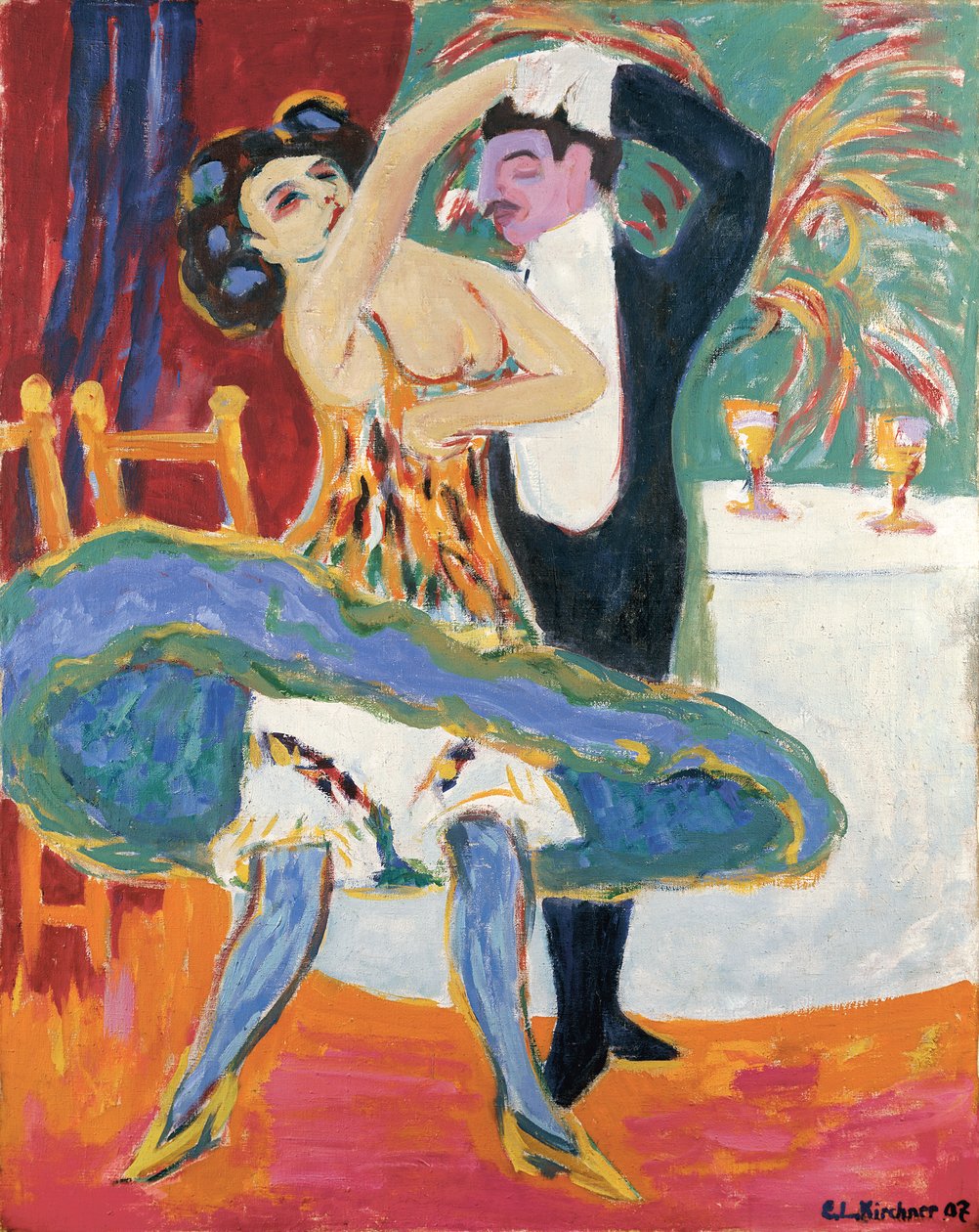 Vaudeville Theater (Engels dansend stel) door Ernst Ludwig Kirchner