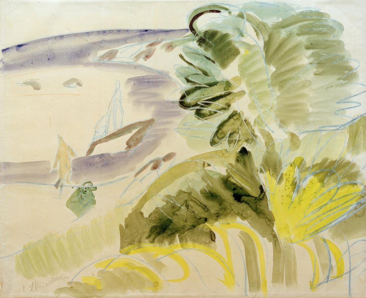 Wit strand door Ernst Ludwig Kirchner