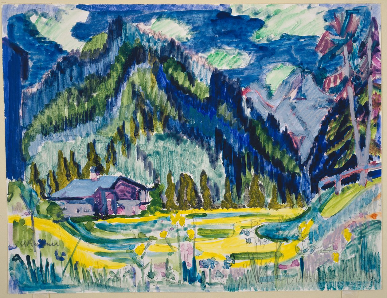 Wilde grond door Ernst Ludwig Kirchner