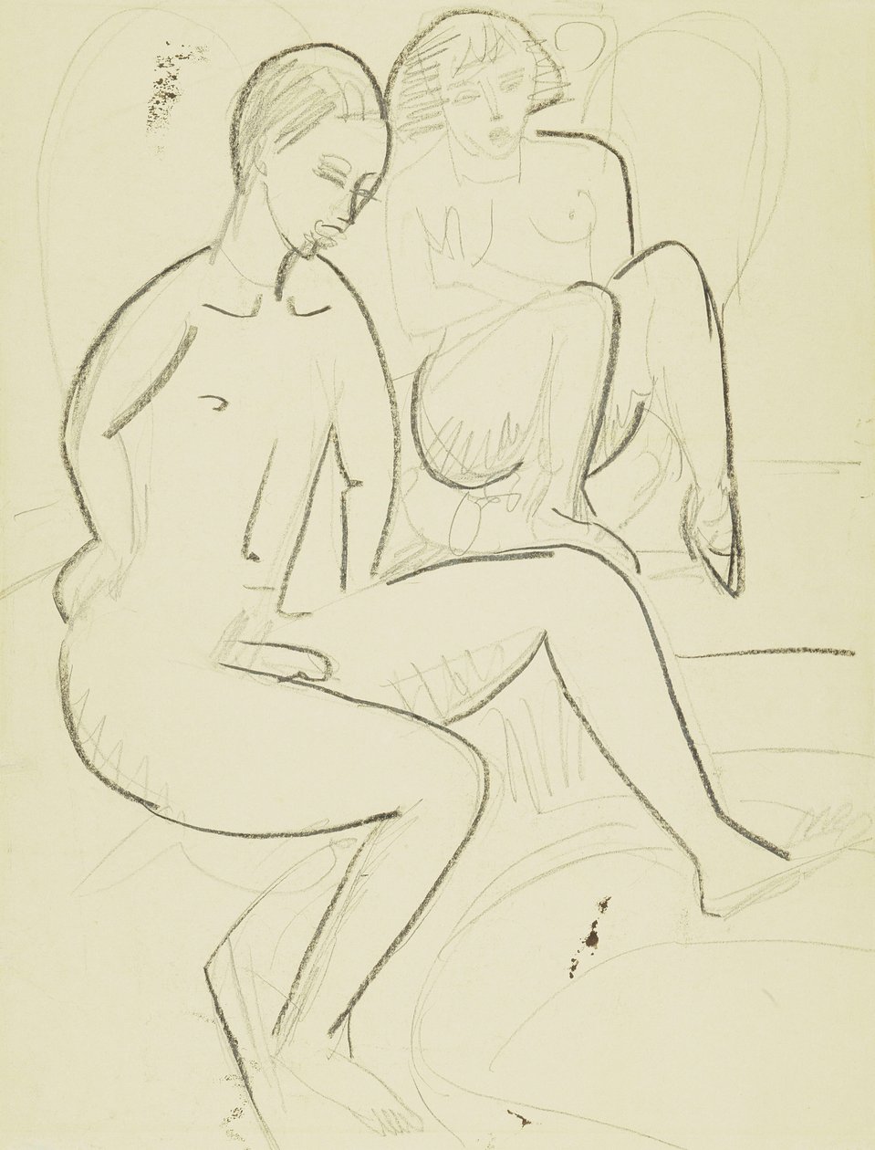 Jong Stel in de Badkamer door Ernst Ludwig Kirchner