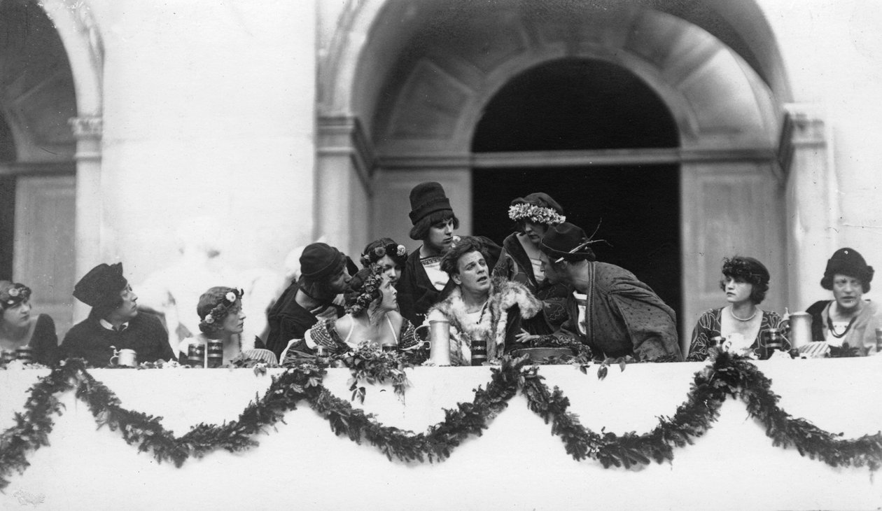 Voorstelling van Jedermann, Salzburg Festival, Oostenrijk, 20e eeuw door Ernst Maier
