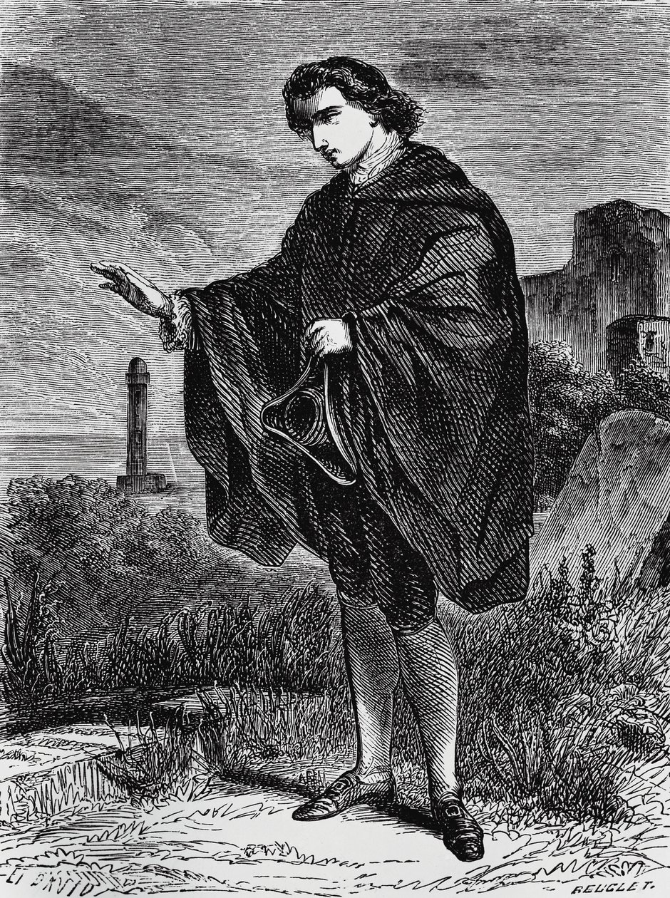 Illustratie voor Erfenis, novelle door Ernst Theodor Amadeus Hoffmann (1776-1822), gravure door Ernst Theodor Amadeus Hoffmann