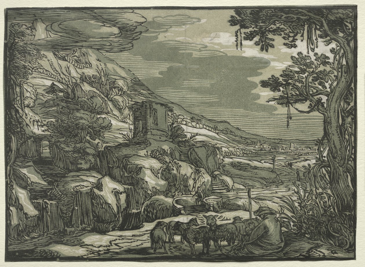 Arcadisch landschap door Esaias van de Velde