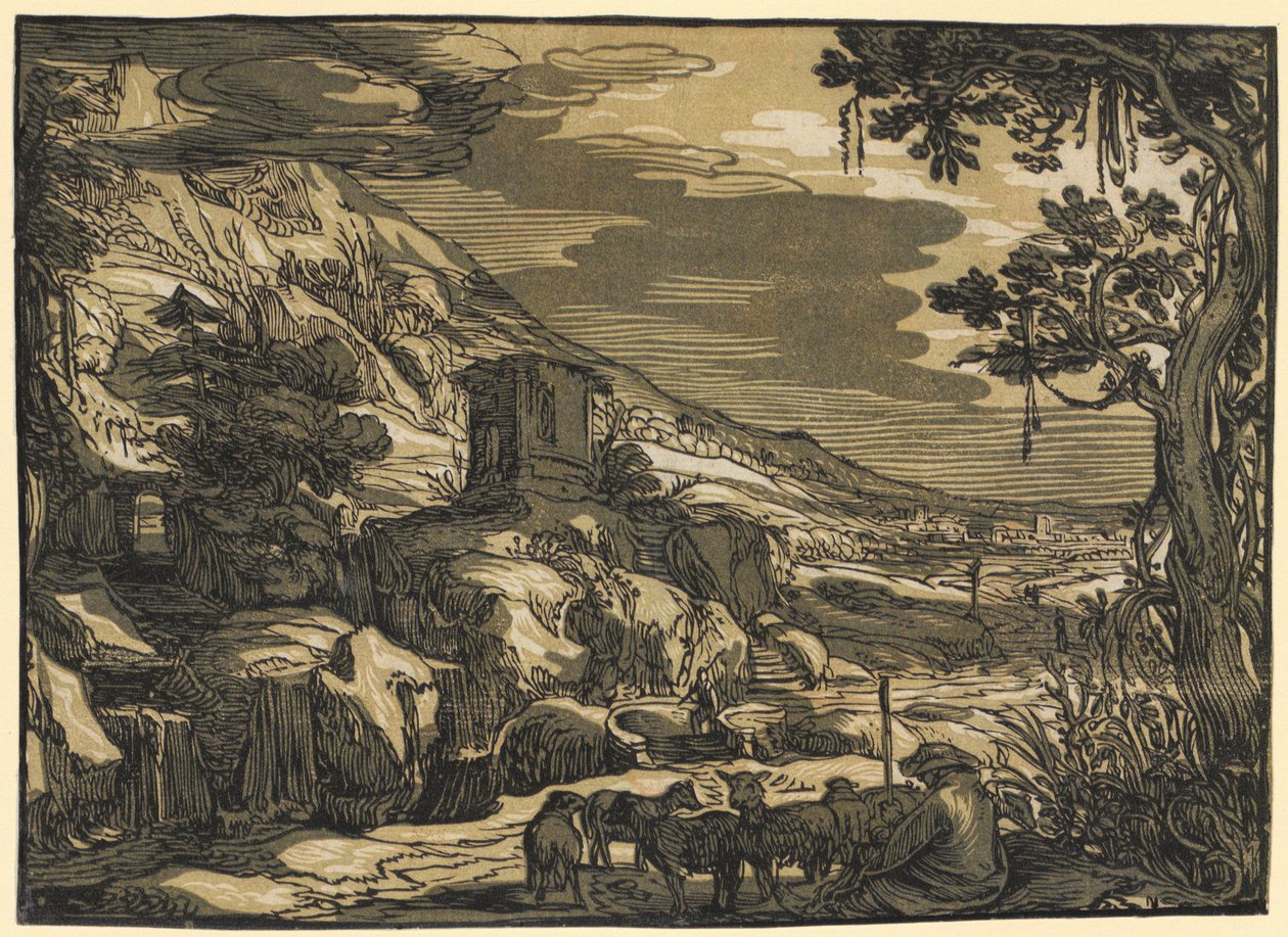 Arcadisch landschap door Esaias van de Velde