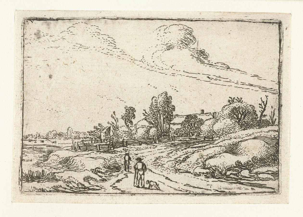 Pad langs een boerderij door Esaias van de Velde