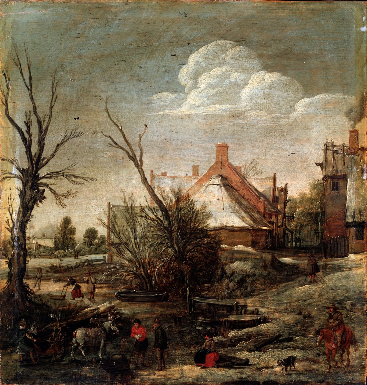 Winter, 17e eeuw door Esaias van de Velde