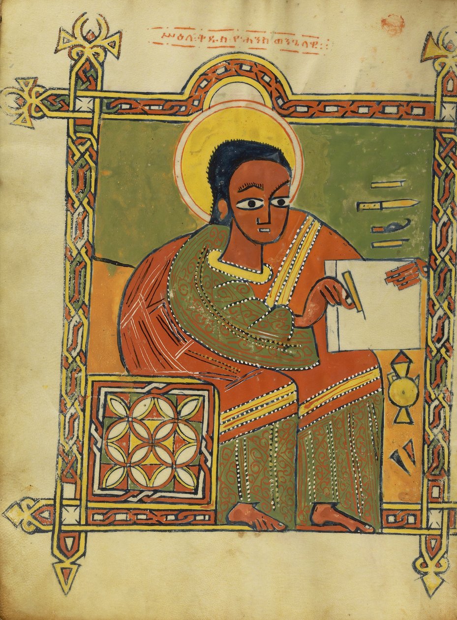 Sint Jan uit het Evangelieboek, 1504-5 door Ethiopian School