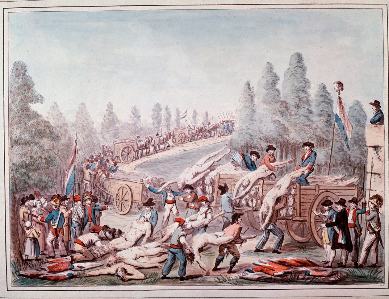 Lijken vervoeren tijdens de Revolutie door Etienne Bericourt
