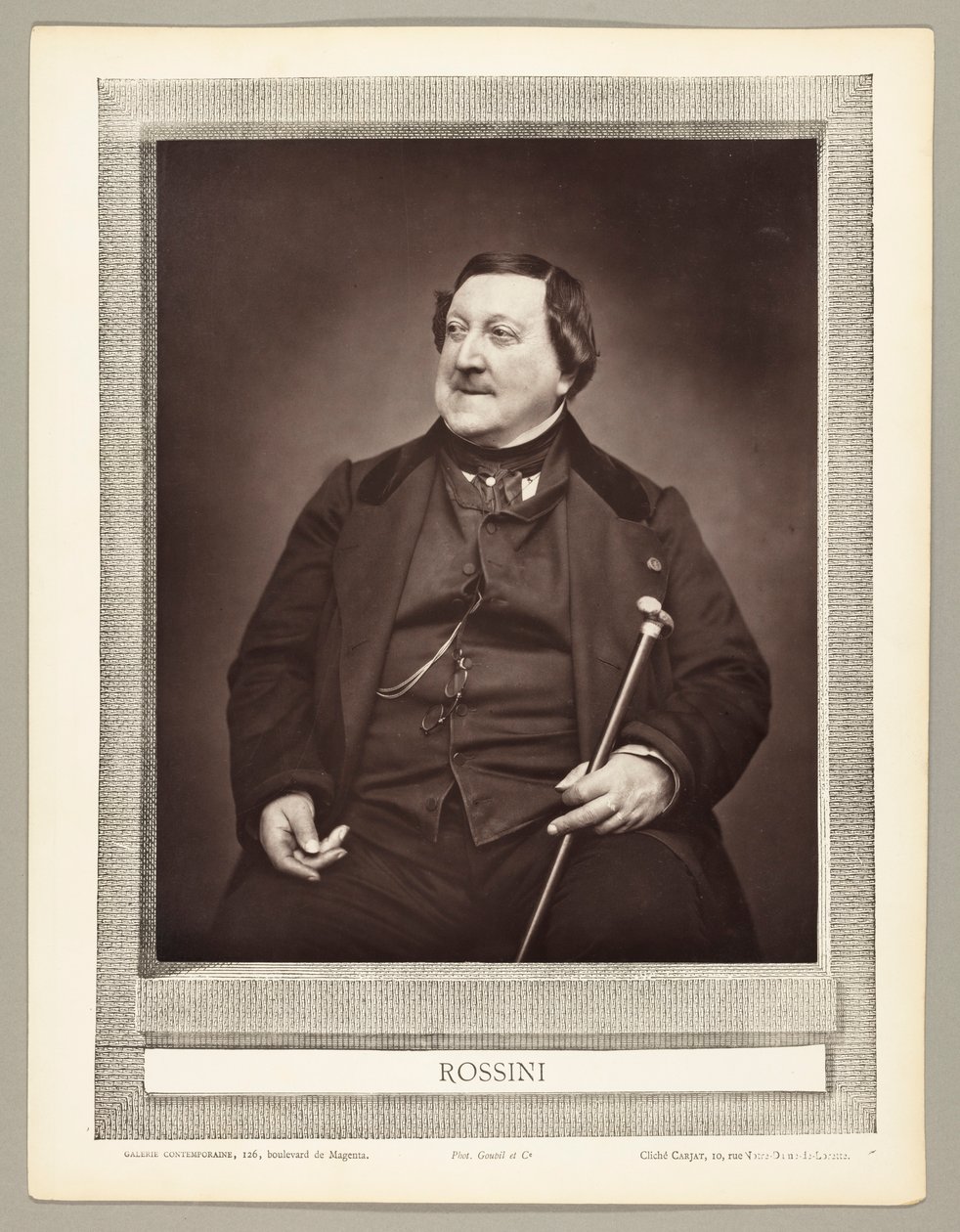 Gioachino Antonio Rossini (Italiaans componist, 1792-1868) door Etienne Carjat