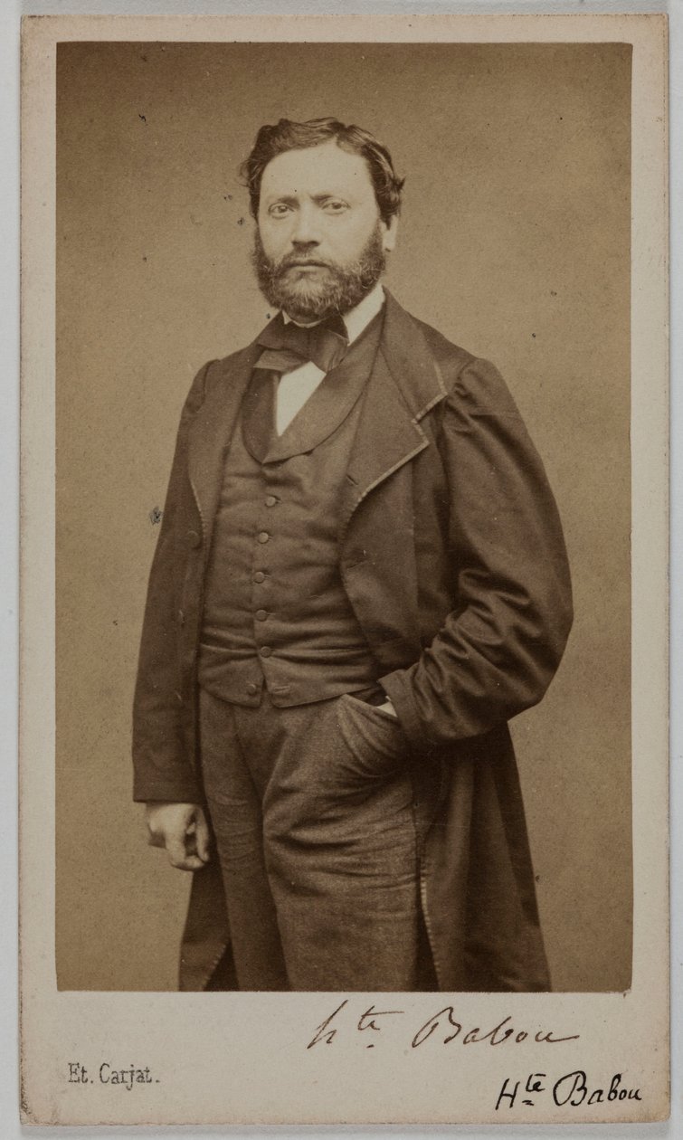 Portret van Hippolyte Babou (of Jean-sans-Peur), (1824-1878), (letterkundige) door Etienne Carjat