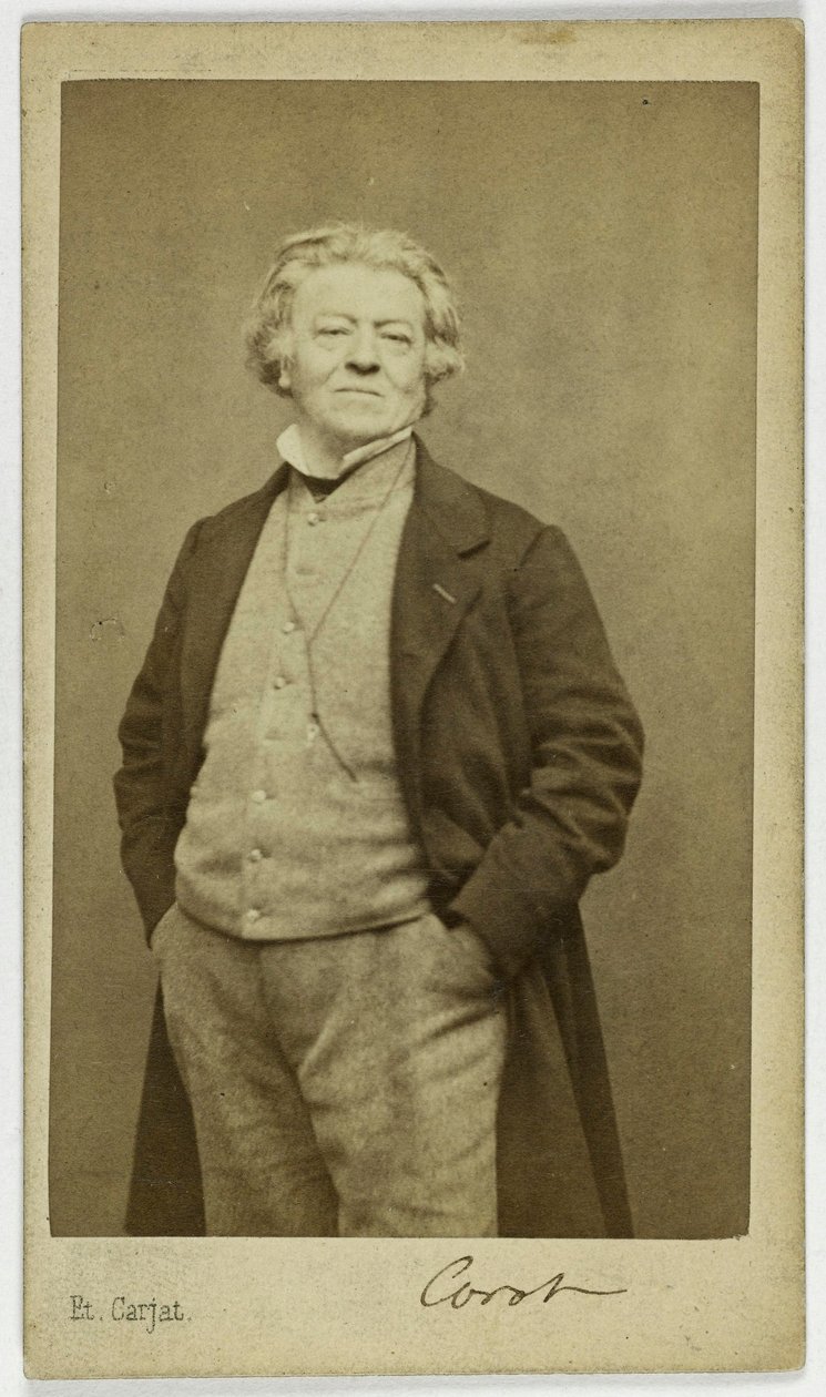 Portret van Jean-Baptiste Camille Corot (1796-1875), schilder door Etienne Carjat