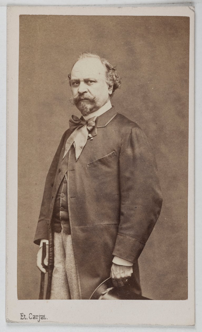 Portret van Giuseppe Palizzi (1813-1887), Italiaans schilder. door Etienne Carjat