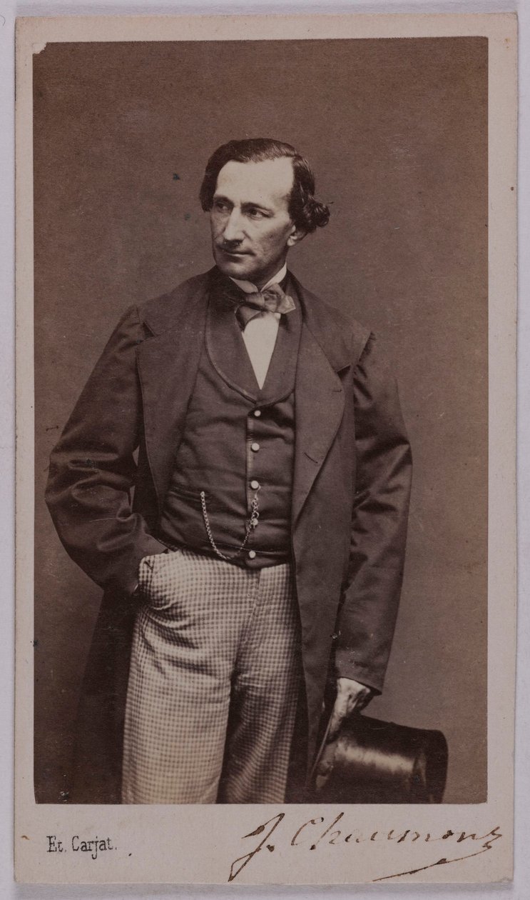 Portret van Jules Chaumont (-1866), (acteur) door Etienne Carjat