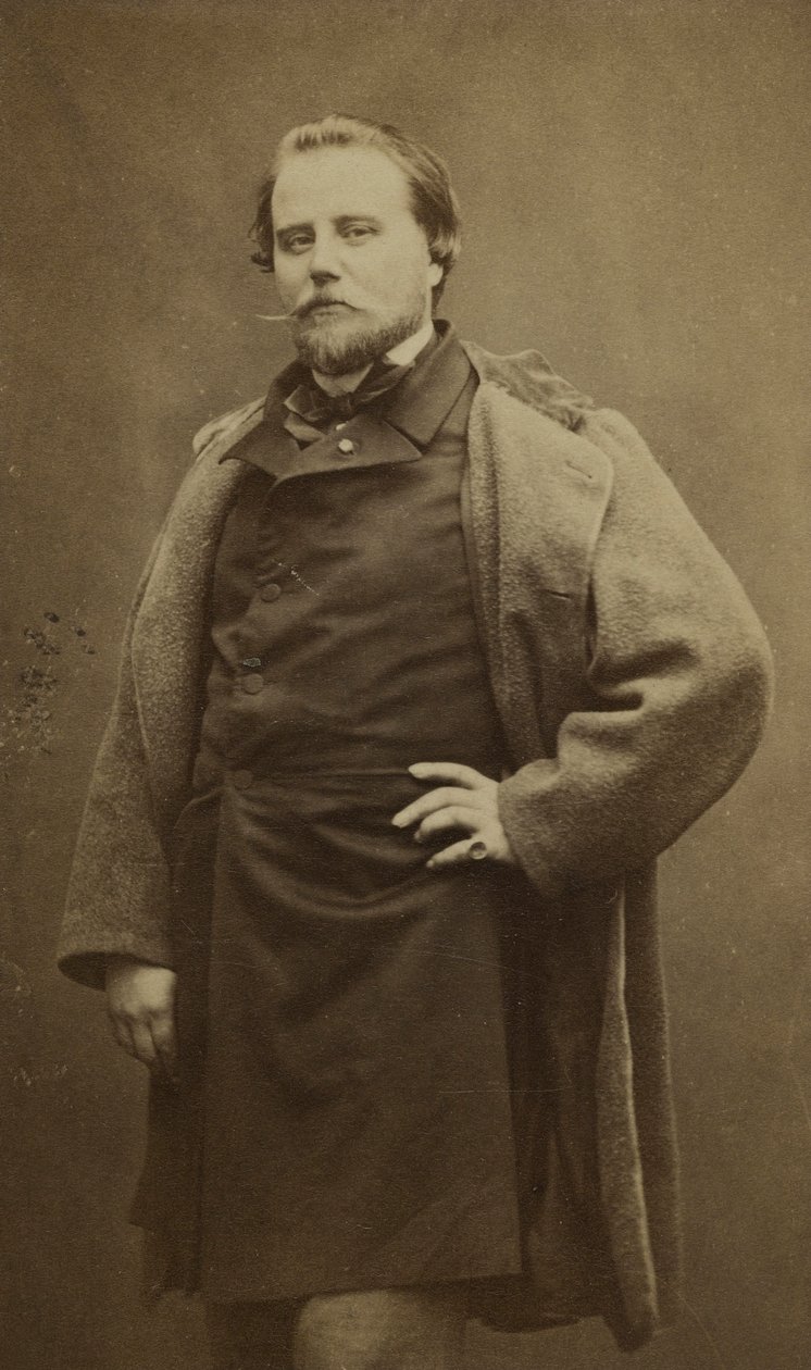 Portret van Charles Basset (1822-1869), beter bekend onder haar pseudoniem Adrien Robert. door Etienne Carjat
