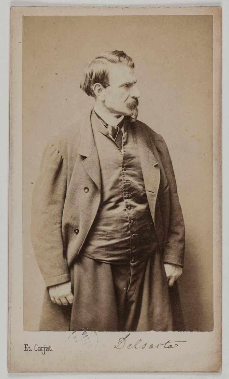Portret van François Delsarte, ca. 1870-90 (albuminedruk) door Etienne Carjat