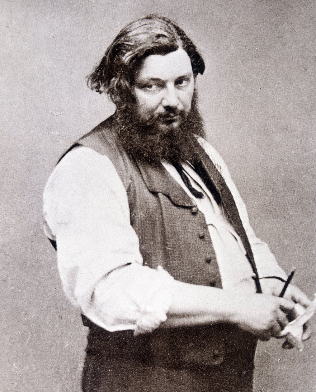 Portret van Gustave Courbet door Etienne Carjat