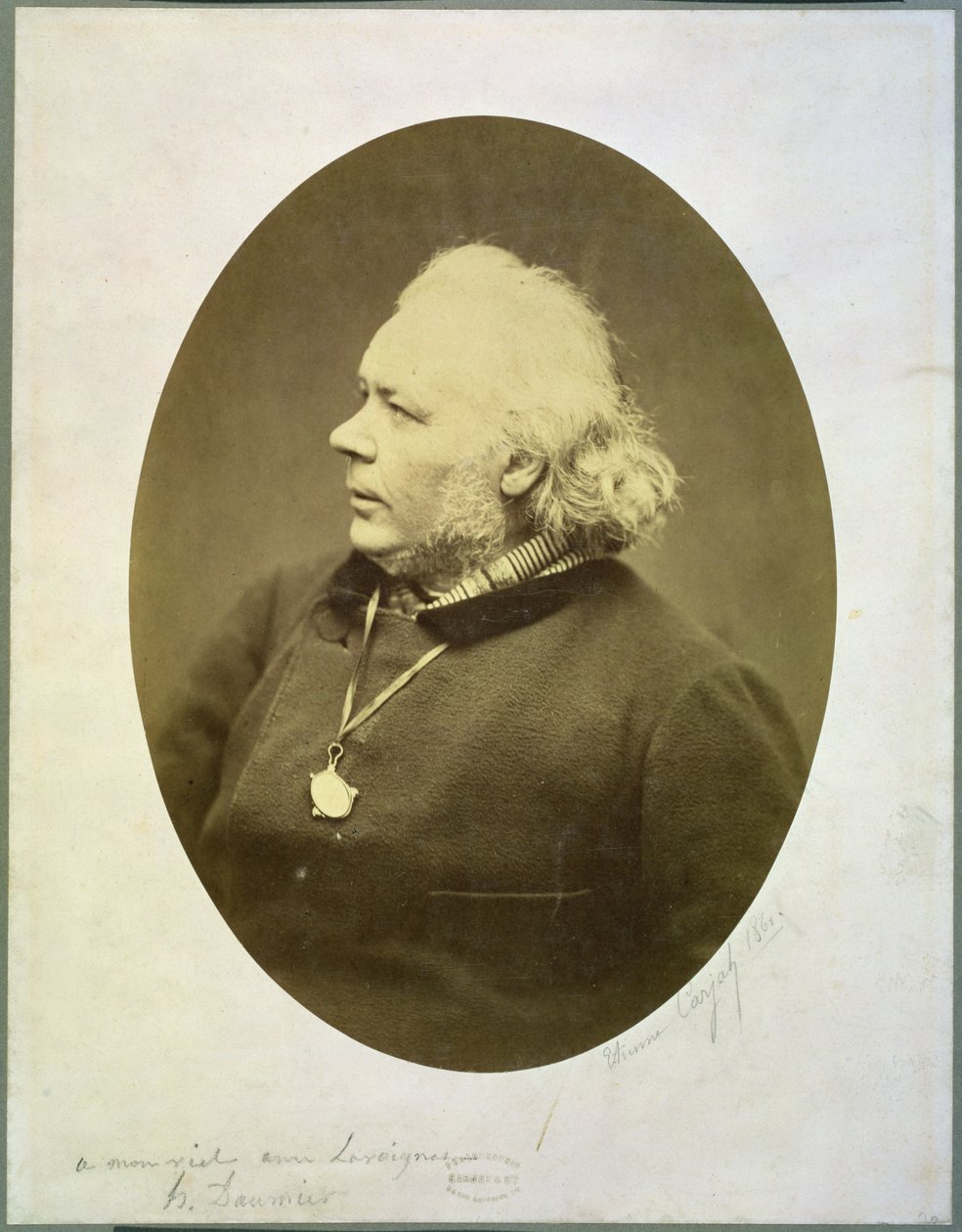 Portret van Honore Daumier (1808-79) 1861 door Etienne Carjat