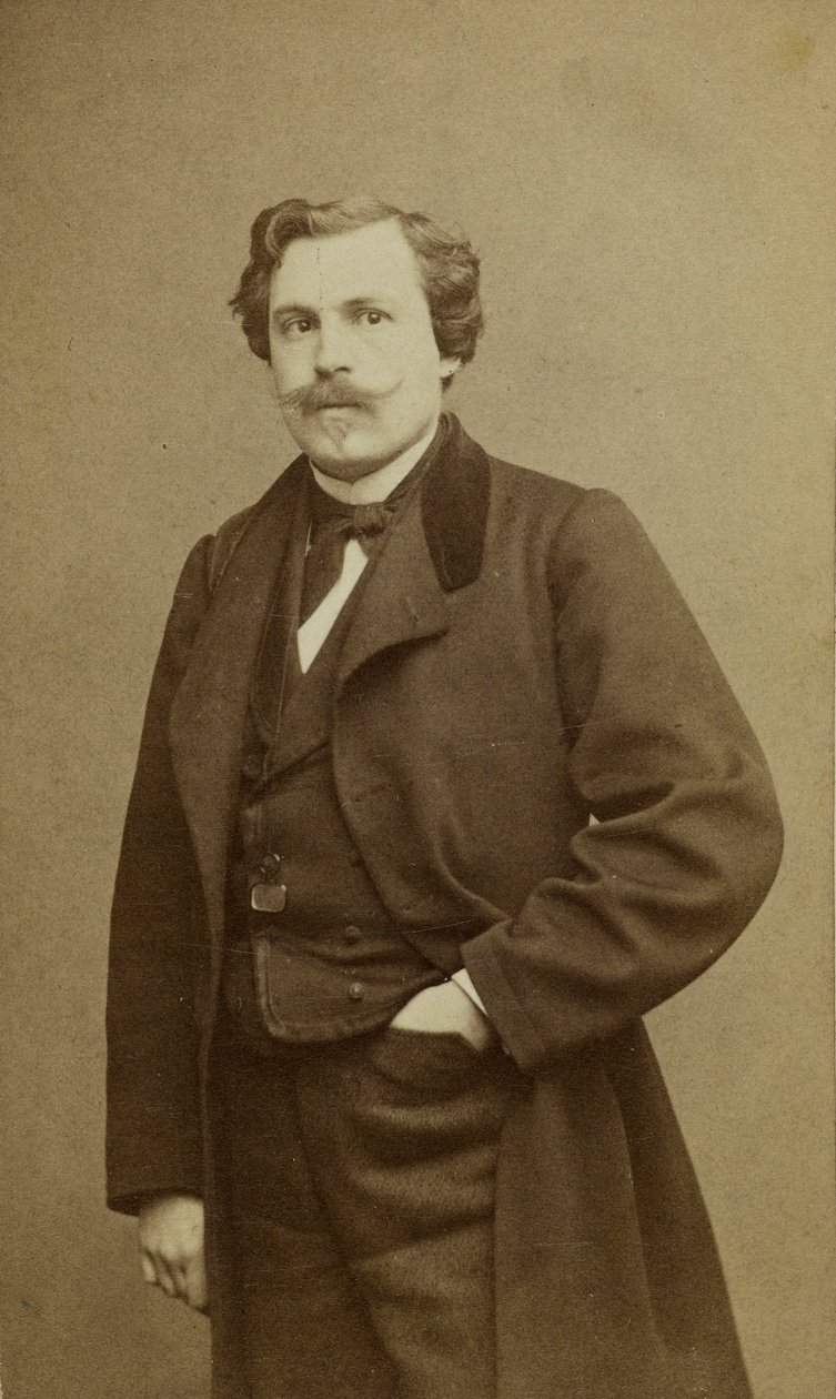 Portret van Jules Huot de Goncourt 1830-1870 door Etienne Carjat