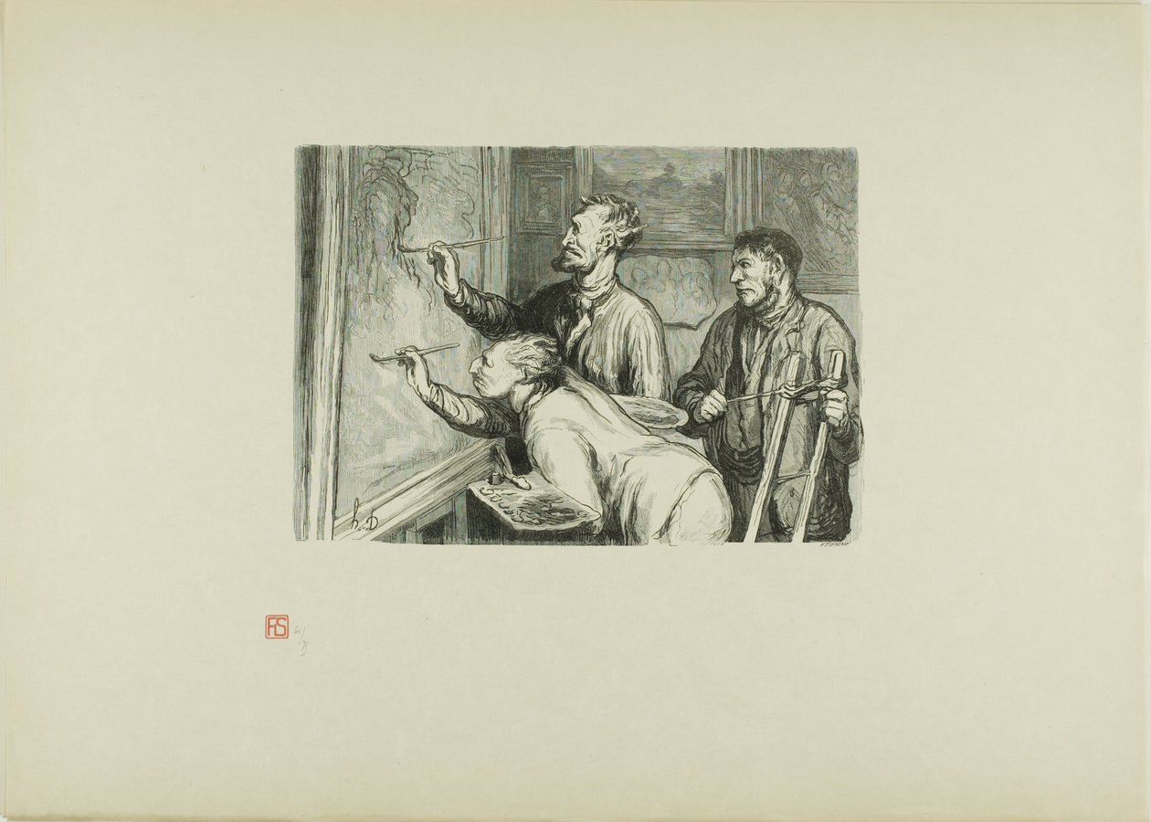 De schilderijententoonstelling van 1868: De laatste hand eraan geven door Etienne Carjat